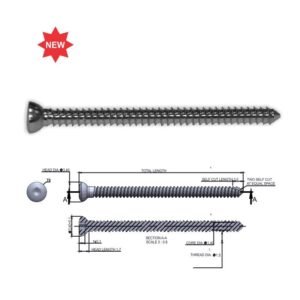 Cortical Screw Self Tapping (Star Drive) Titanium 1.5mm Dia.