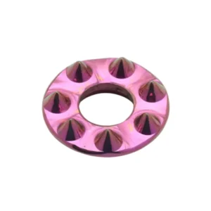 Spiked Ligament Washer Round Large (7 Spikes) (Titanium)